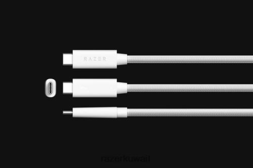 مكون الكمبيوتر Razer كابل الصاعقة 4 أبيض 86D68624