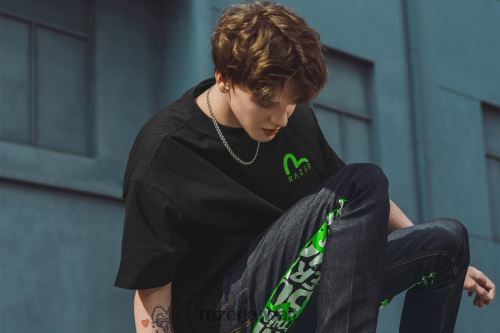 ثياب Razer تيشيرت بطبعة evisu دايكوك لون واحد 86D686191