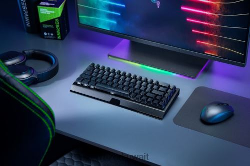 لوحة المفاتيح Razer بلاك ويدو v3 ميني هايبر سبيد - إصدار فانتوم - مفتاح أصفر - الولايات المتحدة أسود 86D68664